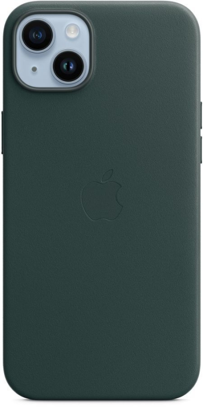Купить Чехол Apple iPhone 14 Plus Leather Case with MagSafe, forest green (MPPA3FE/A)
